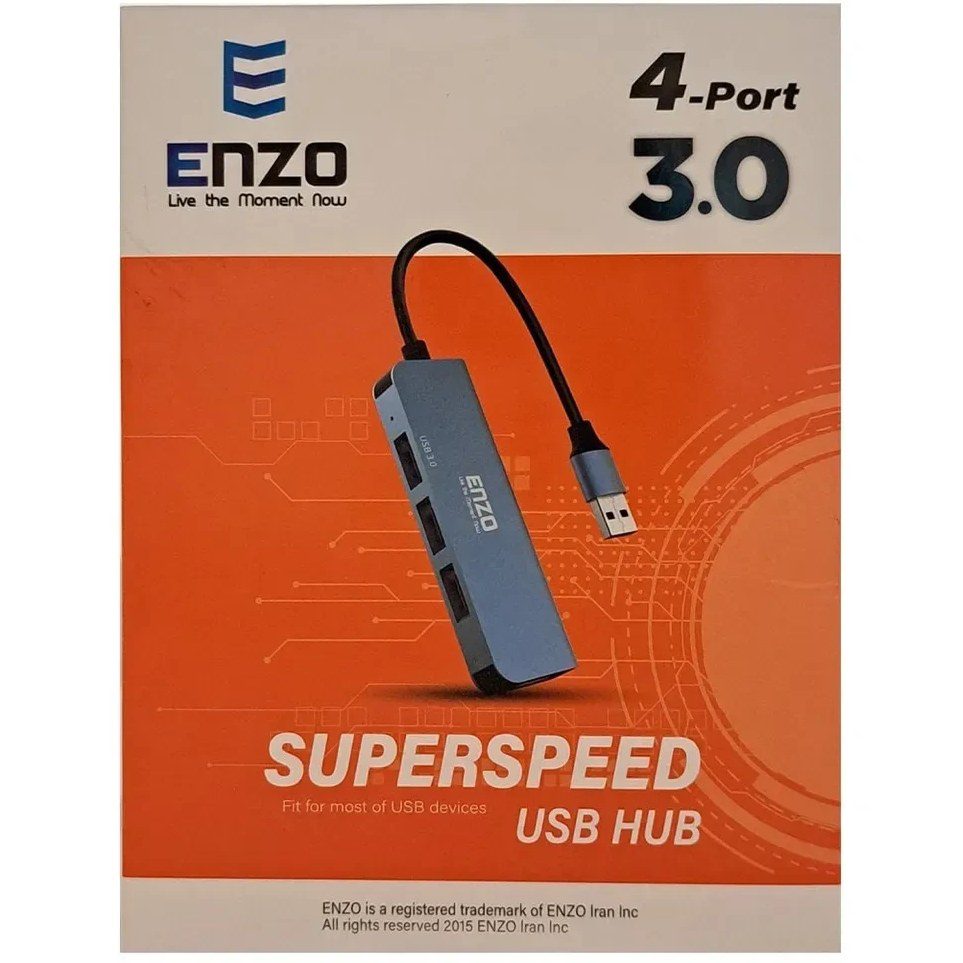 هاب 4 پورت USB 3.0 انزو مدل ENZO 44